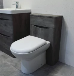 Aegean Dark Concrete Grey Bathroom Furniture Set 600mm Basin Unit + Toilet -Comparethebathroom Shop Dark Concrete Vanity Set KIT672 3 Comp Jun 18 jpg webp