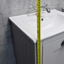 Derby 1000 Light Grey Or Dark Grey Vanity Bathroom Suite + Toilet – Optional Tap -Comparethebathroom Shop Derby LG 500 Basin WC Unit York Basin Height