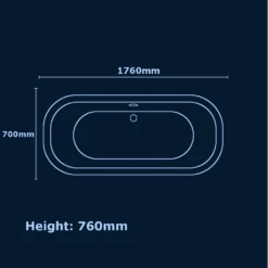 Double Ended Freestanding Slipper Bath Roll Top Traditional Style Ball + Claw -Comparethebathroom Shop Double Ended Freestanding Slipper Bath Roll Top Traditional Style Ball Claw 222563452839 4