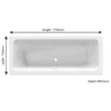 1700mm X 700mm Double Ended Square Bath With Panel Options 2 1700mm X 700mm Double Ended Square Bath With Panel Options -Comparethebathroom Shop Double Ended Square 1700 x 700mm Bath jpg