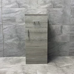 Drawerline Unit Grey Ash Finish Bathroom Storage Cupboard 350mm Stack