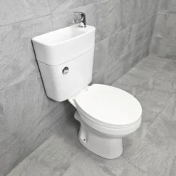Duo All In One Toilet Basin Sink Space Saving 2 In 1 Combo Pack Cloakroom Unit