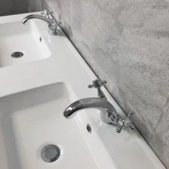 Double Vanity Basin His And Hers Twin Sink Bathroom Ceramic Modern Square Style 10 Double Vanity Basin His And Hers Twin Sink Bathroom Ceramic Modern Square Style -Comparethebathroom Shop Durham Double Basin Taps jpg webp