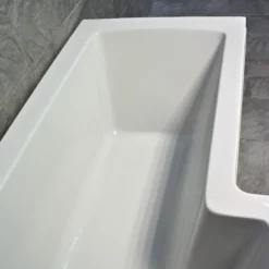 L Shaped Square Shower Bath With Screen And Panel – Left Hand Option 18 L Shaped Square Shower Bath With Screen And Panel – Left Hand Option -Comparethebathroom Shop Erika L Shaped bath curved back jpg webp