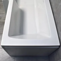 L Shaped Square Shower Bath With Screen And Panel – Left Hand Option 16 L Shaped Square Shower Bath With Screen And Panel – Left Hand Option -Comparethebathroom Shop Erika L Shaped bath end above jpg webp 1