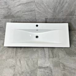Comparethebathroom Shop 23 1010mm X 390mm Ceramic Bathroom Sink Vanity Basin Rectangular