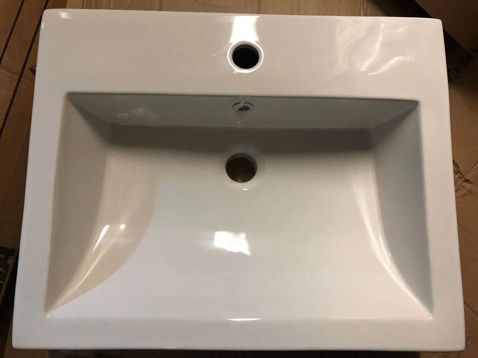 Bologna Sit On 1 Tap Hole Basin Bathroom Sink White Square Style 1 Tap Hole 5 Bologna Sit On 1 Tap Hole Basin Bathroom Sink White Square Style 1 Tap Hole - Image 3