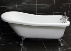 1530mm Freestanding Slipper Bath Acrylic Roll Top Ball And Claw Feet
