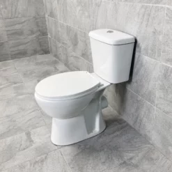 Gillian Rimless Close Coupled Toilet Modern Style With Soft Close Seat 7 Gillian Rimless Close Coupled Toilet Modern Style With Soft Close Seat -Comparethebathroom Shop Gillian Rimless Toilet Side 2