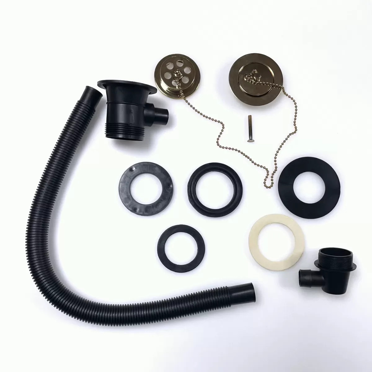 Traditional Antique Gold Style Brass Plug And Chain Bathroom Bath Waste 3 Traditional Antique Gold Style Brass Plug And Chain Bathroom Bath Waste