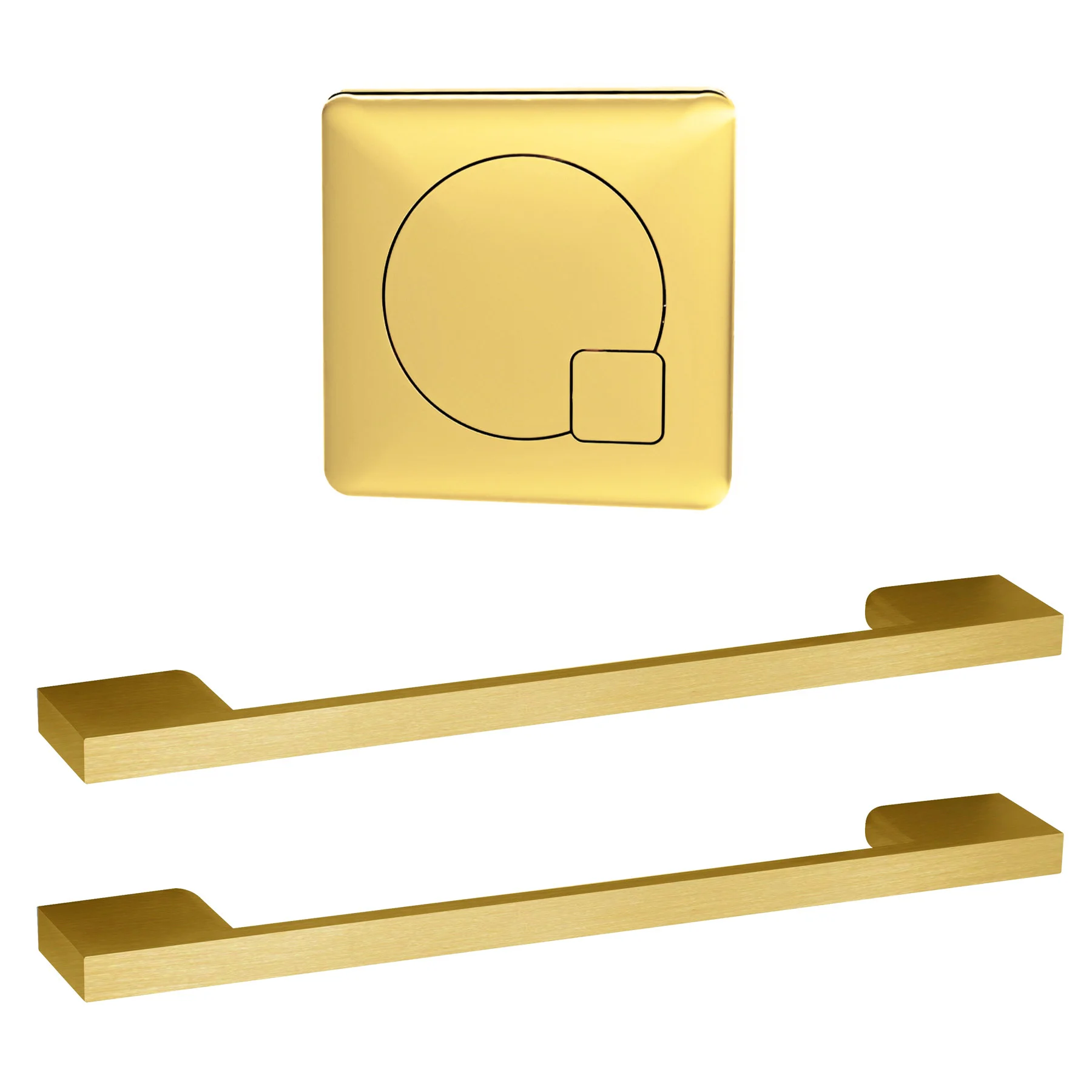 Arno 1100mm L Shape Vanity Sink + Toilet Suite With Brass Handles – Left Hand 4 Arno 1100mm L Shape Vanity Sink + Toilet Suite With Brass Handles – Left Hand - Image 2