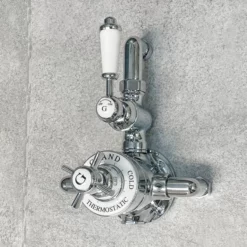 Grand Traditional Style Chrome Exposed Shower Valve Optional Shower Head & Arm