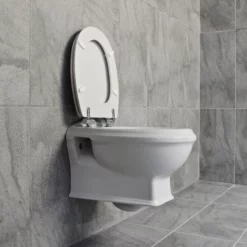 Greenwood Wall Hung Toilet Pan Traditional Design + Optional Concealed Cistern -Comparethebathroom Shop Greenhall wallhung side jpg webp