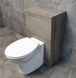 1050mm Grey Ash Finish Bathroom Furniture Vanity Set Basin Sink + WC Toilet Unit -Comparethebathroom Shop Grey ash wc unit std pan only comp jpg webp