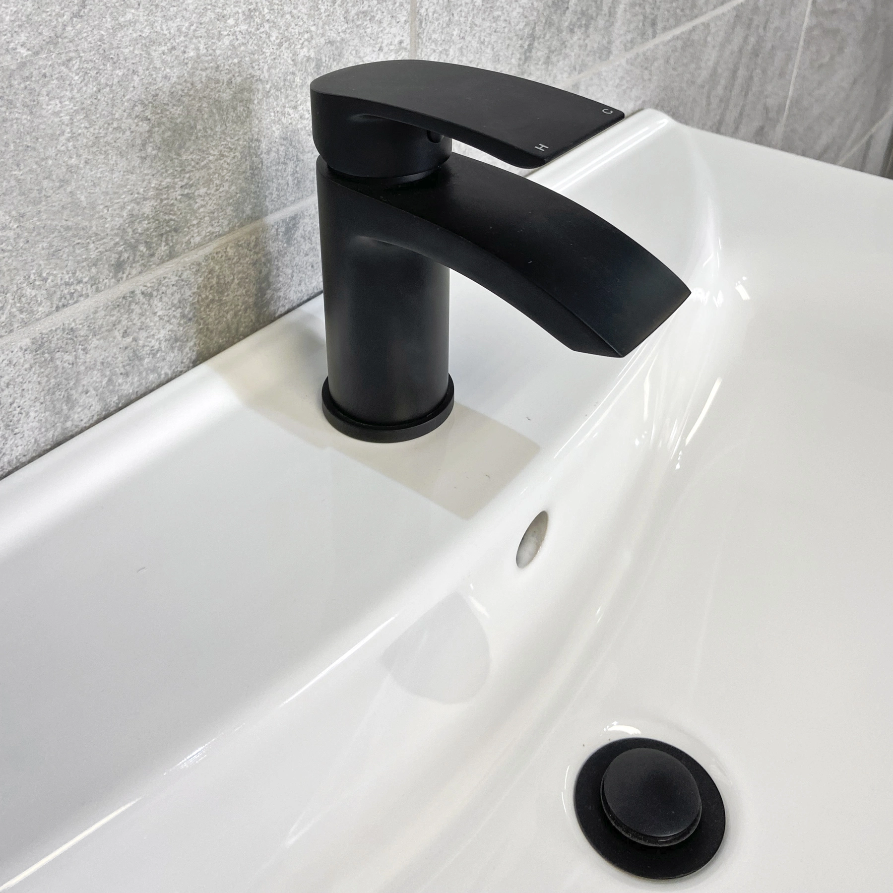 750mm Grey Ash Vanity Unit & Cam Open Or Closed Back Toilet Bathroom Set 10 750mm Grey Ash Vanity Unit & Cam Open Or Closed Back Toilet Bathroom Set - Image 8