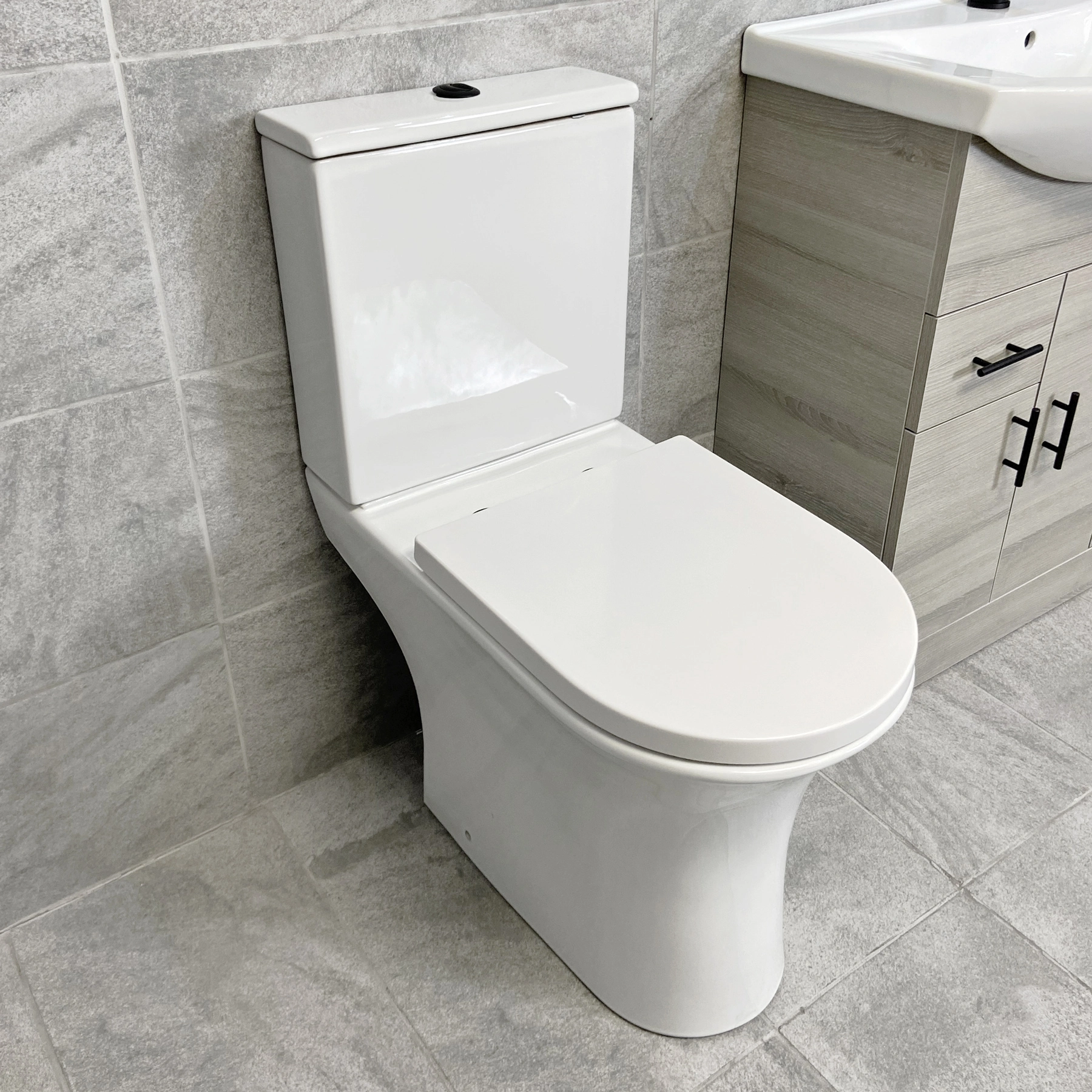 750mm Grey Ash Vanity Unit & Cam Open Or Closed Back Toilet Bathroom Set 9 750mm Grey Ash Vanity Unit & Cam Open Or Closed Back Toilet Bathroom Set - Image 7
