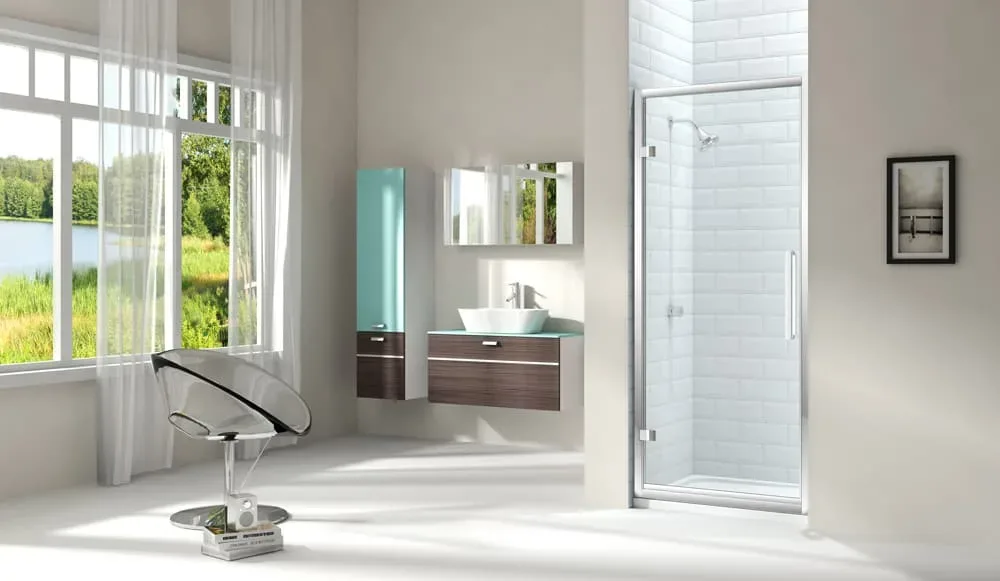 Merlyn 8 Series Hinged Shower Door With Tray Option 4 Merlyn 8 Series Hinged Shower Door With Tray Option - Image 2
