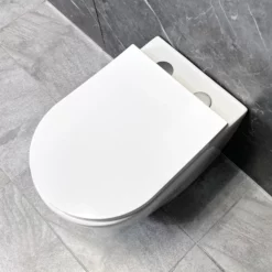Holly Back To Wall White WC Bathroom Modern Toilet Pan Inc. Soft Close Seat 10 Holly Back To Wall White WC Bathroom Modern Toilet Pan Inc. Soft Close Seat -Comparethebathroom Shop Holly BTW Toilet Pan UKB 3381 Above jpg webp