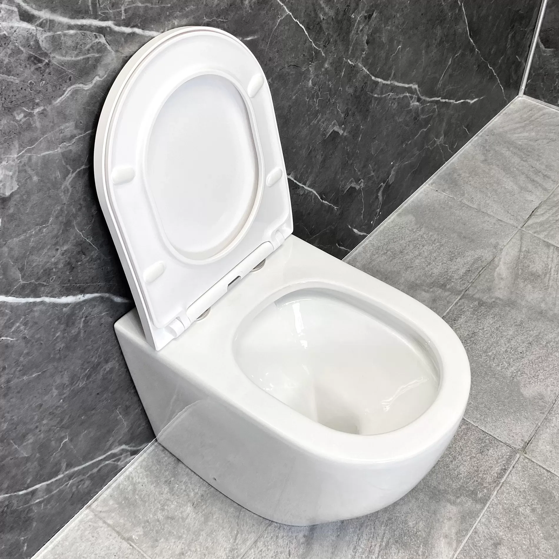 Holly Back To Wall White WC Bathroom Modern Toilet Pan Inc. Soft Close Seat 6 Holly Back To Wall White WC Bathroom Modern Toilet Pan Inc. Soft Close Seat - Image 4