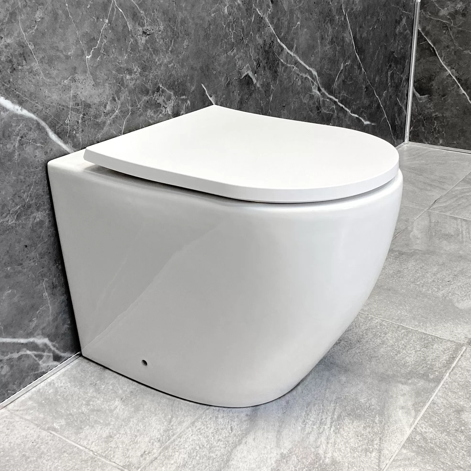 Holly Back To Wall White WC Bathroom Modern Toilet Pan Inc. Soft Close Seat 4 Holly Back To Wall White WC Bathroom Modern Toilet Pan Inc. Soft Close Seat - Image 2