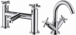 Iris Crosshead Bathroom Taps Choice Of Basin Mono & Bath Filler Taps