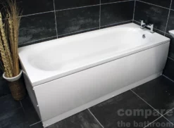 Ibis 1500mm X 700mm Bath Acrylic Compact Space Saving 10 Year Guarantee