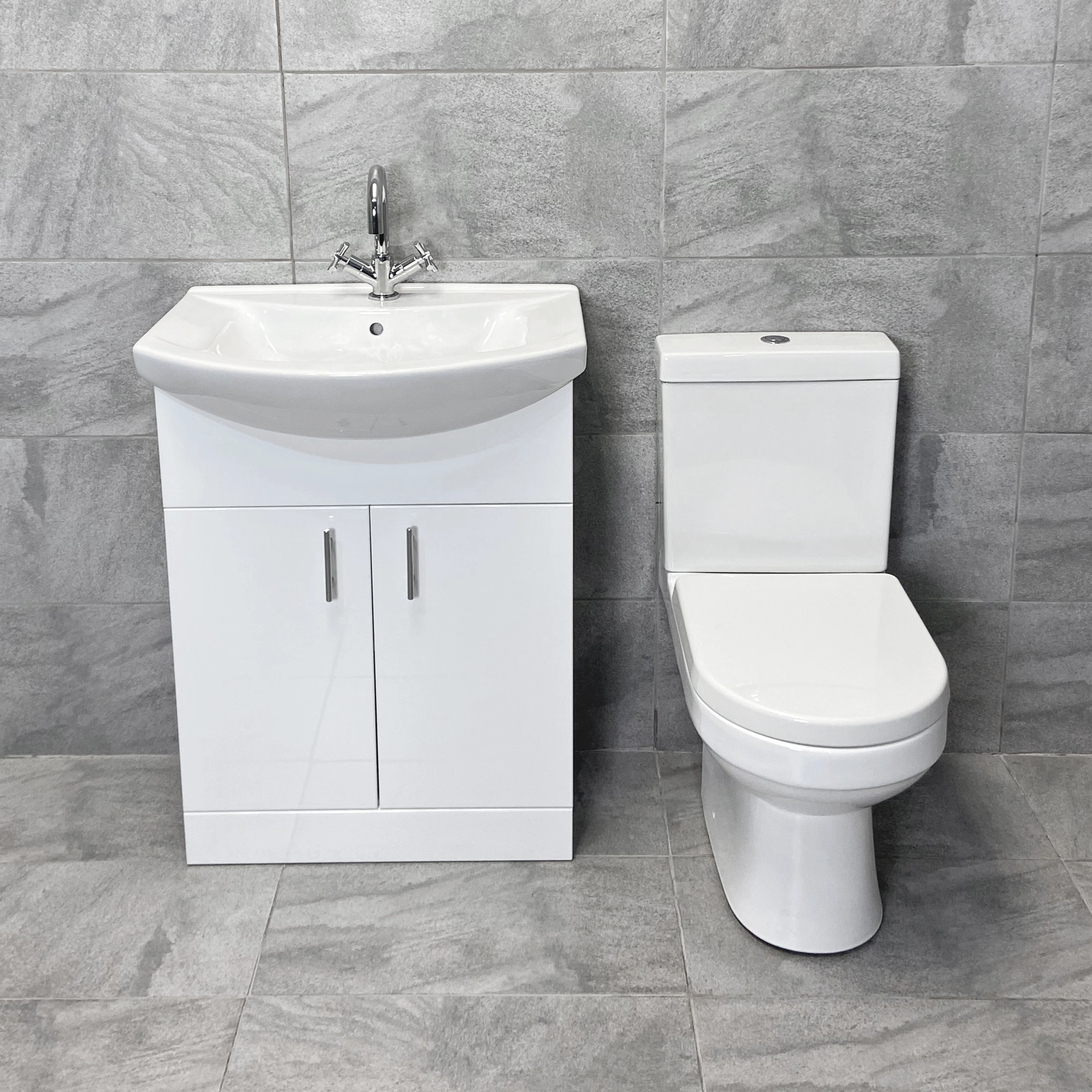 650mm Cloakroom Vanity Bathroom Suite – Basin Unit & Toilet Set With Tap Option 10 650mm Cloakroom Vanity Bathroom Suite – Basin Unit & Toilet Set With Tap Option - Image 8
