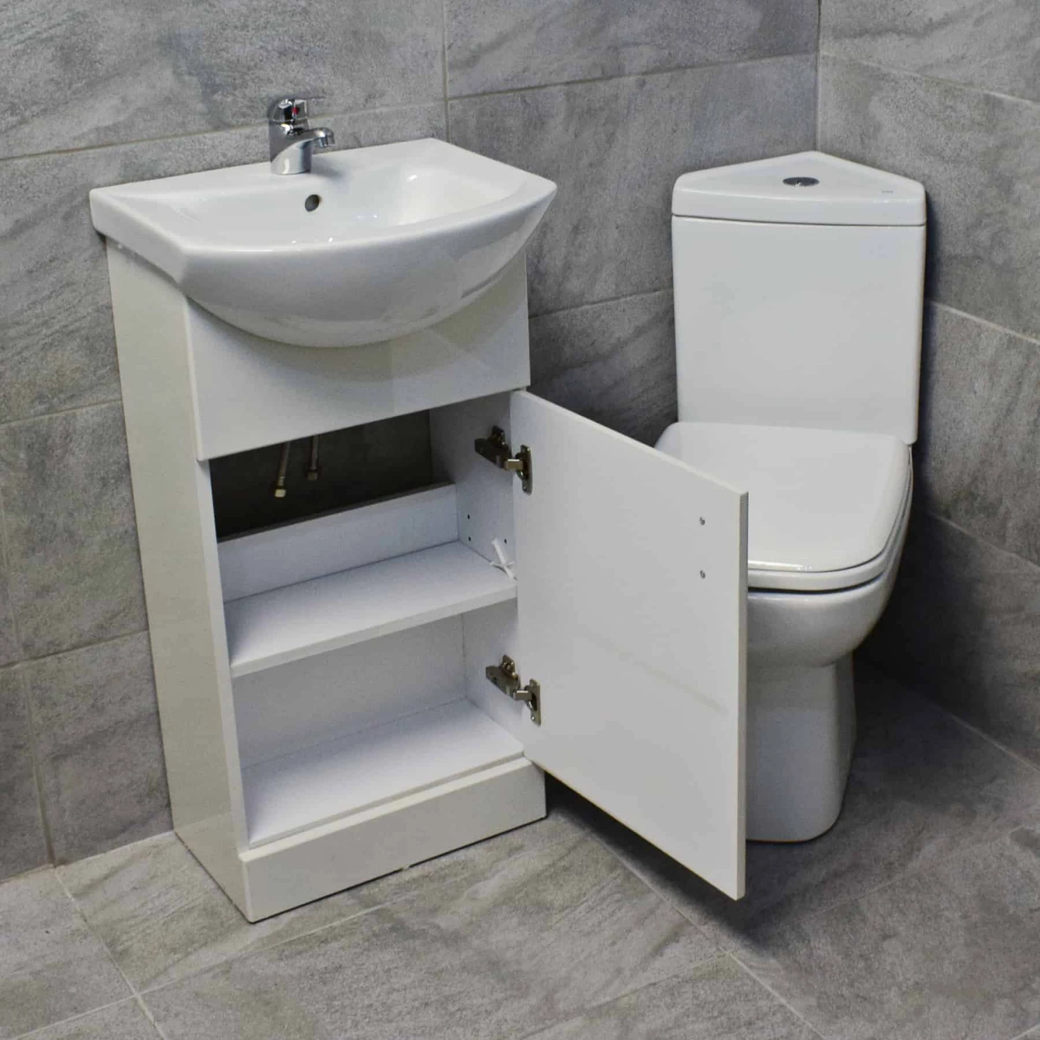 Rak Origin Corner Toilet & Vanity Basin Unit Bathroom Set Cloakroom 4 Rak Origin Corner Toilet & Vanity Basin Unit Bathroom Set Cloakroom - Image 2