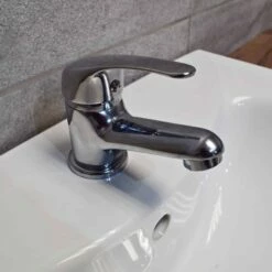 1740mm Walnut Oak Finish Bathroom Furniture Storage Suite Set Sink + Toilet -Comparethebathroom Shop KIT724 A 1740 Walnut Vanity Pippa Tap Uma