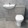 1050mm Grey Ash Finish Bathroom Furniture Vanity Set Basin Sink + WC Toilet Unit 2 1050mm Grey Ash Finish Bathroom Furniture Vanity Set Basin Sink + WC Toilet Unit -Comparethebathroom Shop KIT801 A Grey Ash 1050mm Set Std Pan Comp 1 jpg webp