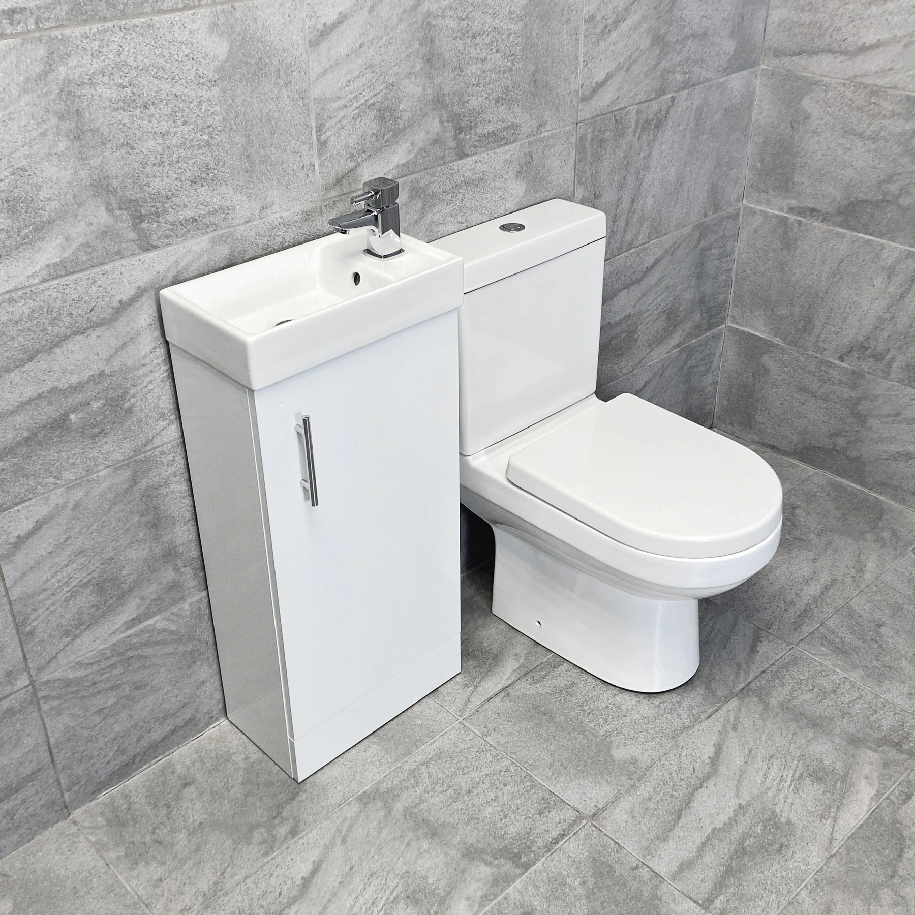 400mm Cube Cloakroom White Or Grey Vanity Basin Sink Unit With Toilet Ensuite 9 400mm Cube Cloakroom White Or Grey Vanity Basin Sink Unit With Toilet Ensuite - Image 7