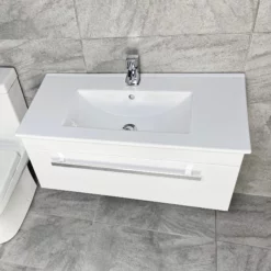 Nicky 600 Or 800mm Wall Hung Vanity Sink Unit + Charlotte Toilet Set Ensuite 21 Nicky 600 Or 800mm Wall Hung Vanity Sink Unit + Charlotte Toilet Set Ensuite -Comparethebathroom Shop KIT885 Nicky 800 Wall Hung Charlie Set Basin