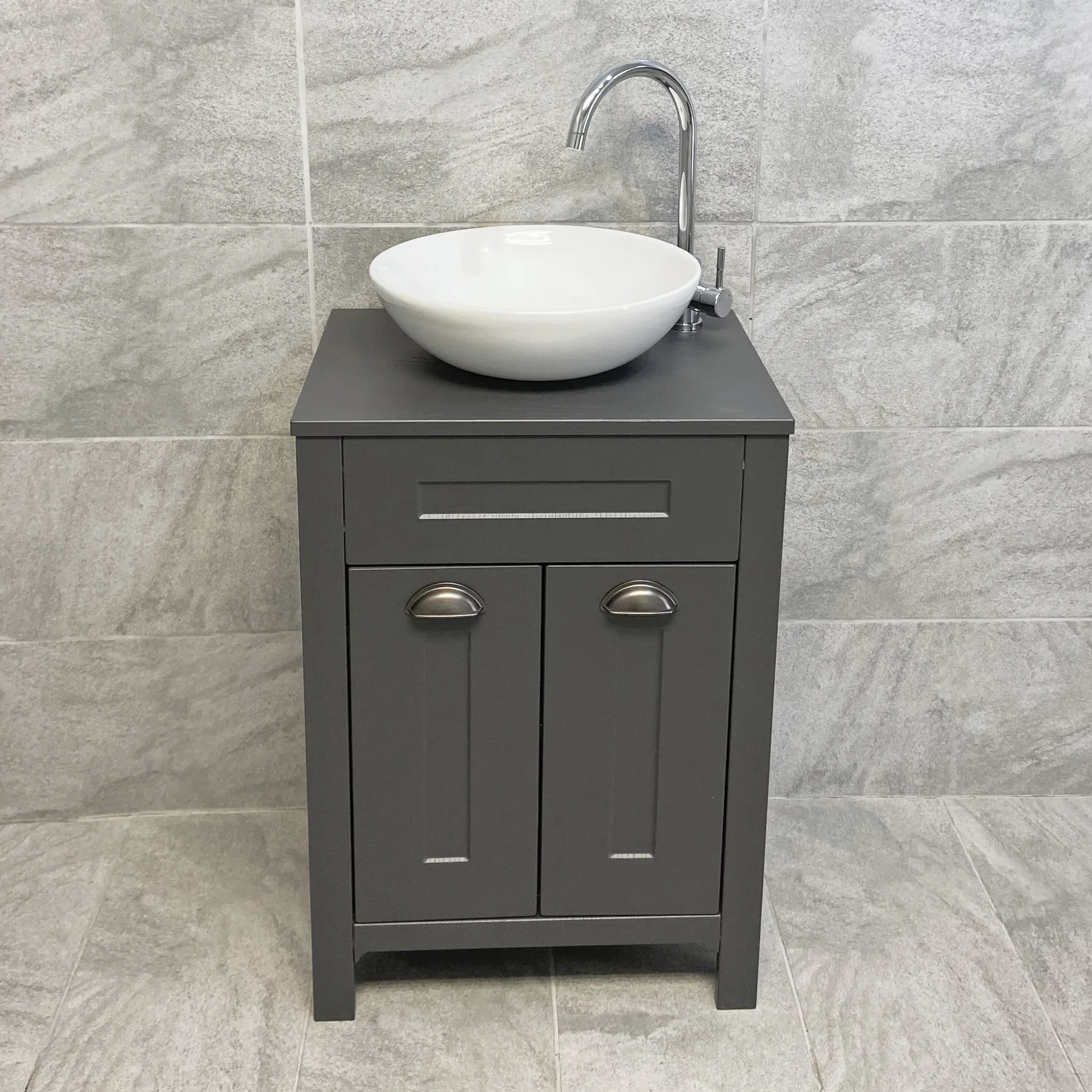 Chichester Floor Standing Bathroom Vanity Unit With Worktop, Basin And Tap 10 Chichester Floor Standing Bathroom Vanity Unit With Worktop, Basin And Tap - Image 8