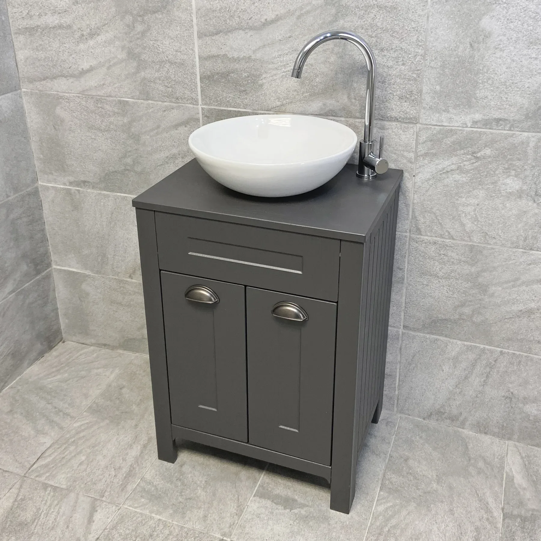Chichester Floor Standing Bathroom Vanity Unit With Worktop, Basin And Tap 9 Chichester Floor Standing Bathroom Vanity Unit With Worktop, Basin And Tap - Image 7