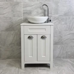 Chichester Floor Standing Bathroom Vanity Unit With Worktop, Basin And Tap