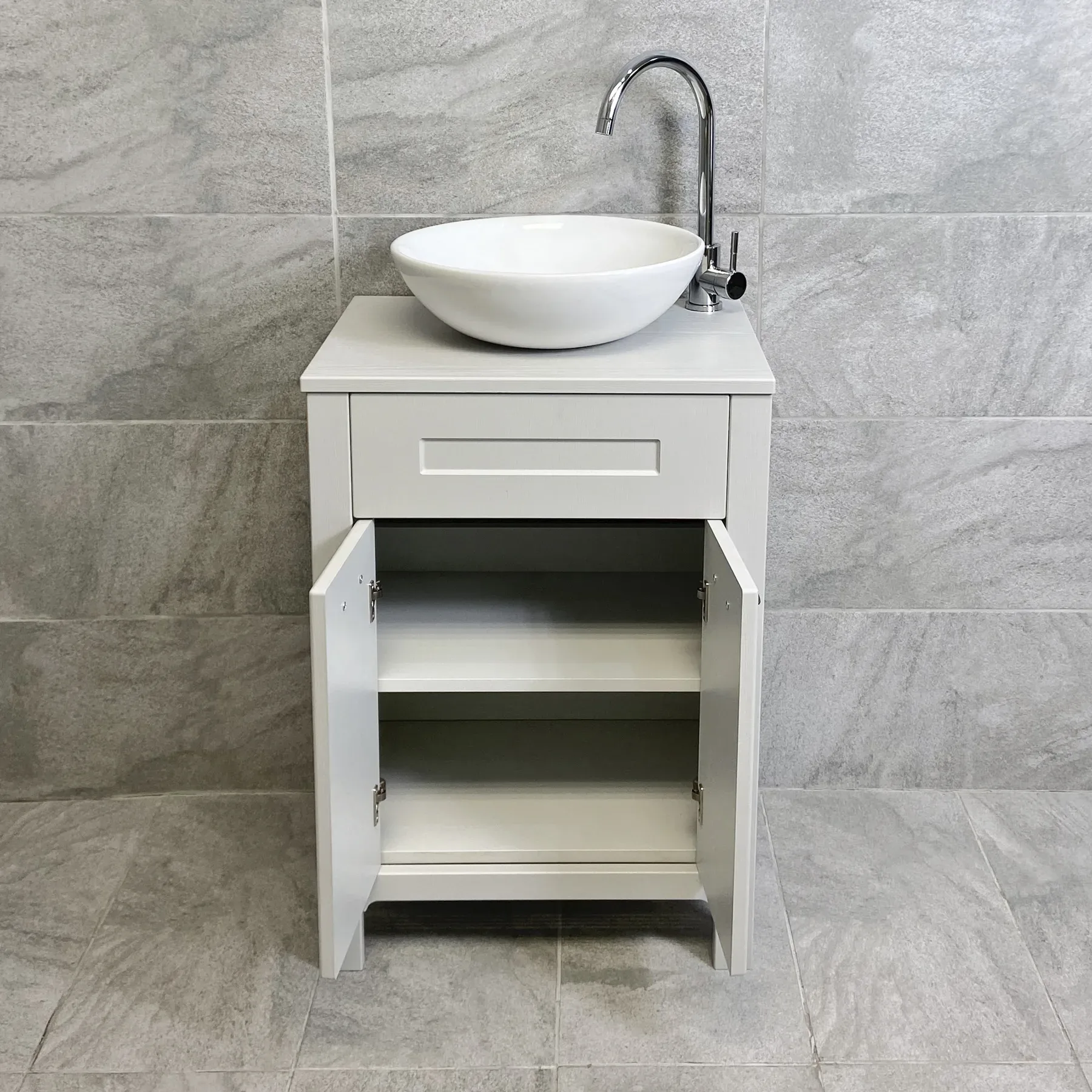 Chichester Floor Standing Bathroom Vanity Unit With Worktop, Basin And Tap 5 Chichester Floor Standing Bathroom Vanity Unit With Worktop, Basin And Tap - Image 3