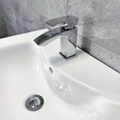 550mm Anthracite Vanity Basin Sink Unit + Charlotte Toilet Set Ensuite -Comparethebathroom Shop KIT918 St Moritz 550 Charlie Tap