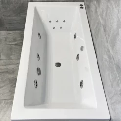 1800 X 800mm Large Whirlpool Acrylic Spa Bath – 6 Jet / 11 Jet With Light Option 10 1800 X 800mm Large Whirlpool Acrylic Spa Bath – 6 Jet / 11 Jet With Light Option -Comparethebathroom Shop Kai Kubix Cubo 1700x800 CTH WPool Bath End 1 jpg webp 1