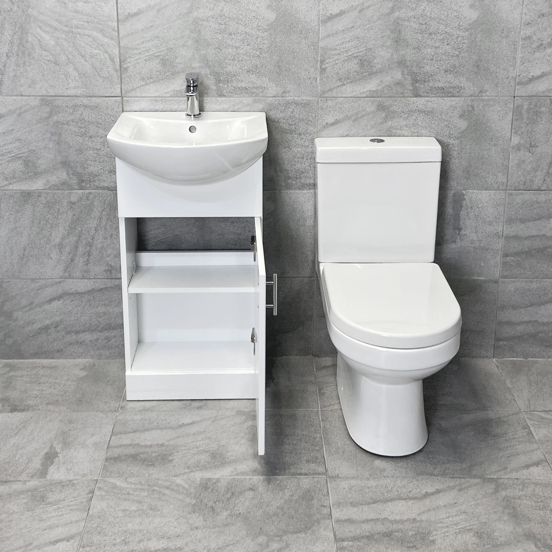 450 550 650 750 Vanity Basin Unit + Charlotte Toilet Set Bathroom Sink Suite 8 450 550 650 750 Vanity Basin Unit + Charlotte Toilet Set Bathroom Sink Suite - Image 6