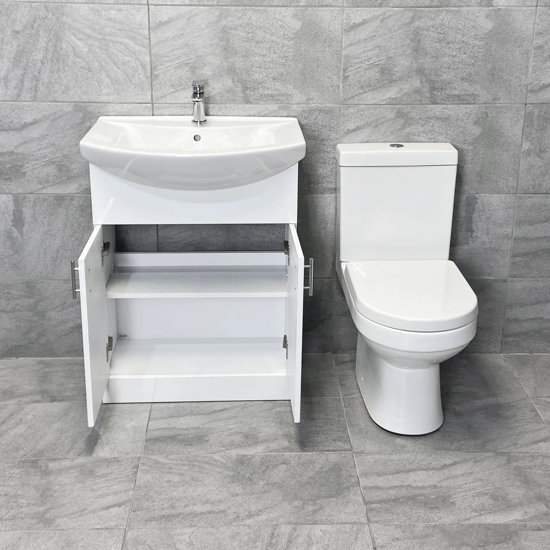 450 550 650 750 Vanity Basin Unit + Charlotte Toilet Set Bathroom Sink Suite 7 450 550 650 750 Vanity Basin Unit + Charlotte Toilet Set Bathroom Sink Suite - Image 5