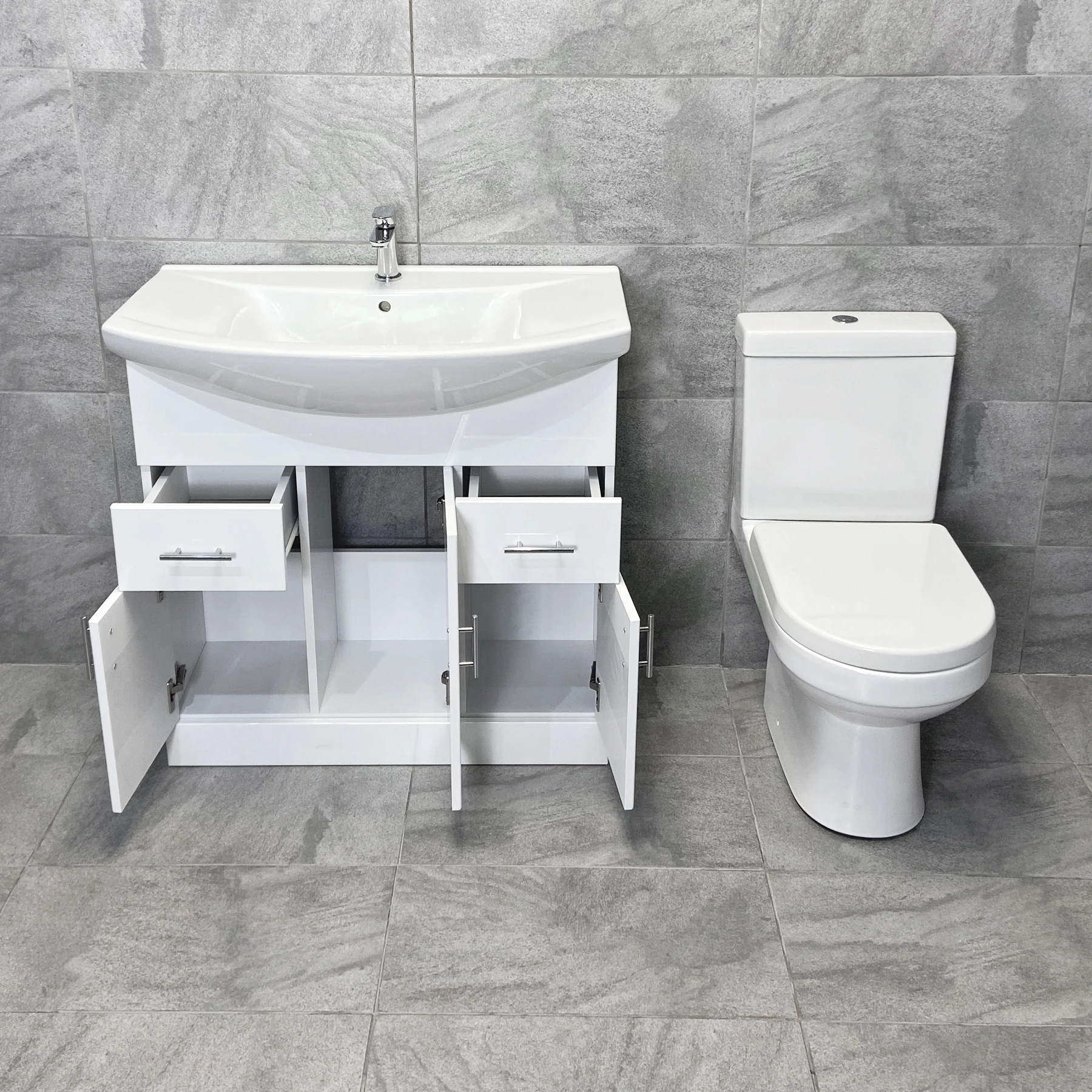 450 550 650 750 Vanity Basin Unit + Charlotte Toilet Set Bathroom Sink Suite 5 450 550 650 750 Vanity Basin Unit + Charlotte Toilet Set Bathroom Sink Suite - Image 3