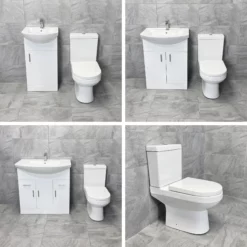 450 550 650 750 Vanity Basin Unit + Charlotte Toilet Set Bathroom Sink Suite