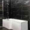 L Shaped Square Shower Bath With Screen And Panel – Left Hand Option 2 L Shaped Square Shower Bath With Screen And Panel – Left Hand Option -Comparethebathroom Shop L Shaped Square Shower Bath with Screen and Panel LH jpeg webp