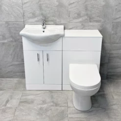 Hydros Match 1050mm Bathroom Vanity Sink & WC Toilet Set – Optional Tap