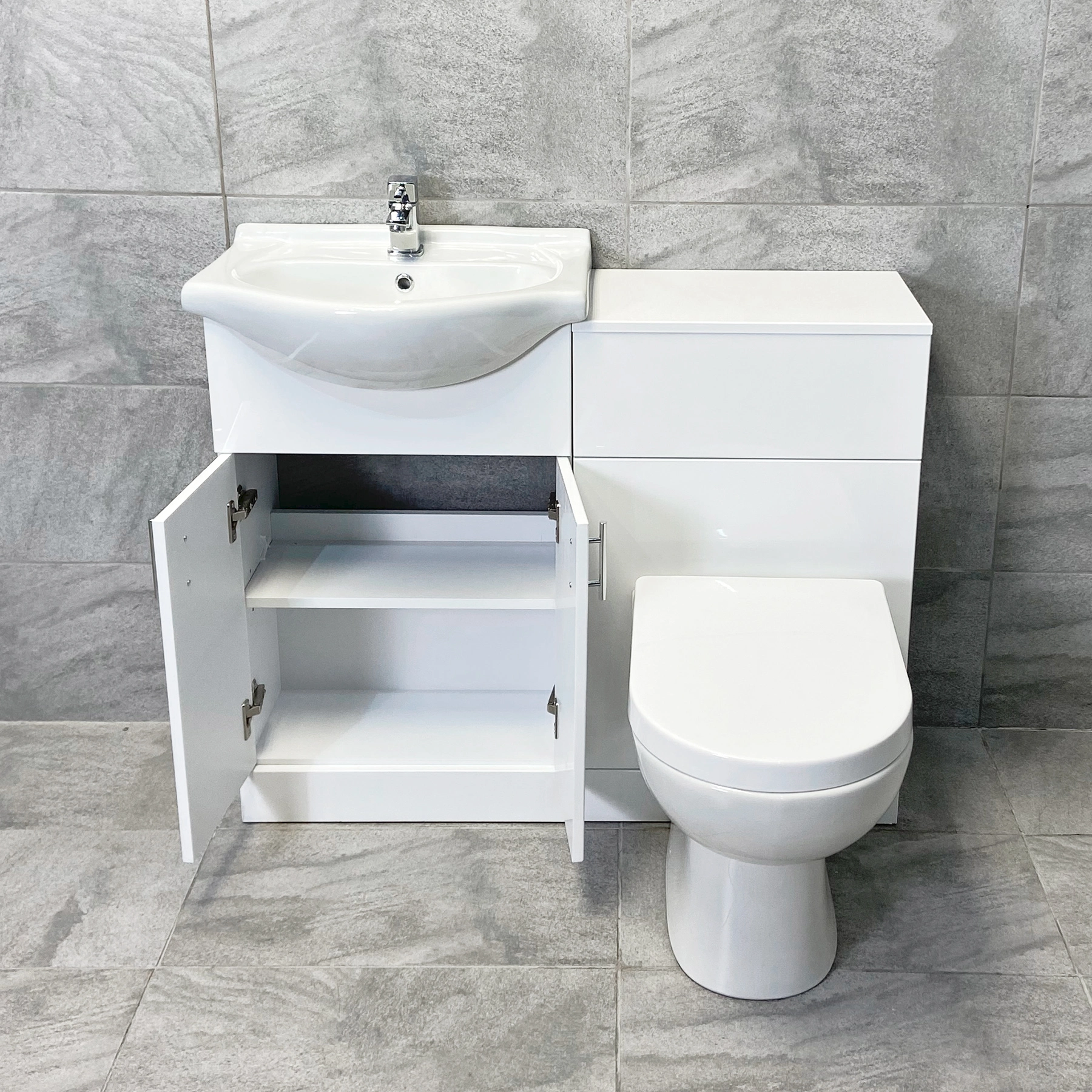 Hydros Match 1050mm Bathroom Vanity Sink & WC Toilet Set – Optional Tap 4 Hydros Match 1050mm Bathroom Vanity Sink & WC Toilet Set – Optional Tap - Image 2