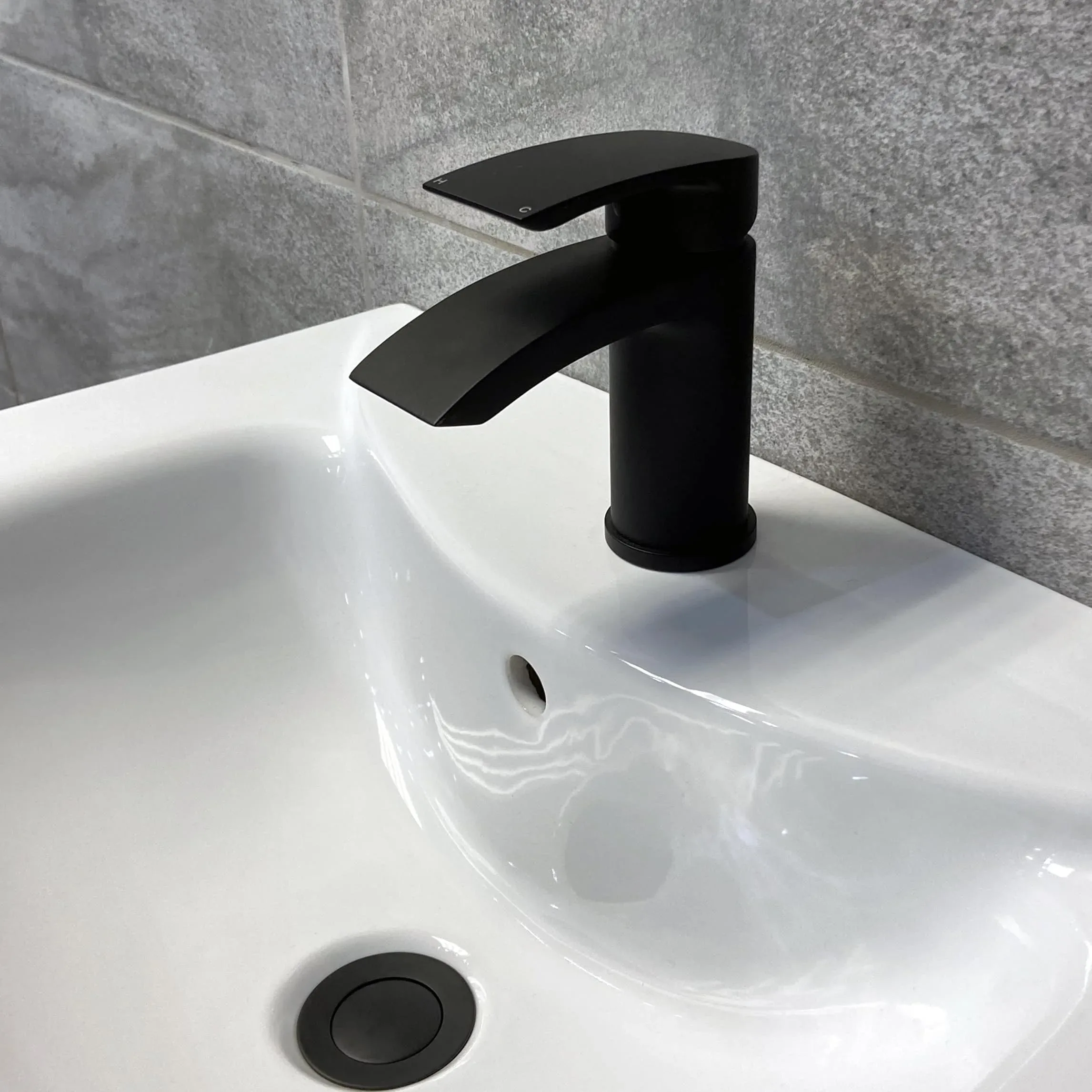 Vanity Unit Bathroom Sink Basin Storage With Black Handles White – Various Sizes 7 Vanity Unit Bathroom Sink Basin Storage With Black Handles White – Various Sizes - Image 5