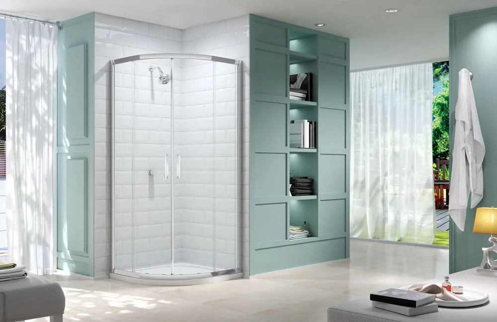 Merlyn 8 Series 2 Door Quadrant Shower Cubicle With Tray Option 3 Merlyn 8 Series 2 Door Quadrant Shower Cubicle With Tray Option