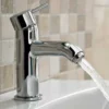 Metro Chrome Curved Spout Single Lever Bathroom Basin Mono Mixer Tap ExBathstore -Comparethebathroom Shop Metro Mono Basin Tap