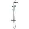 Myla Chrome Thermostatic Bathroom Bar Mixer Valve Shower Set Round Dual Head 1 Myla Chrome Thermostatic Bathroom Bar Mixer Valve Shower Set Round Dual Head -Comparethebathroom Shop Milly Chrome Thermostatic Bar Mixer jpg webp