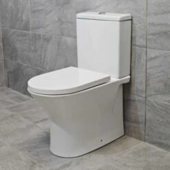 650mm Vanity Basin Sink Unit + Choice Of Rimless Toilet Bathroom Suite Set + Tap -Comparethebathroom Shop Molly Maria BTW Side Low